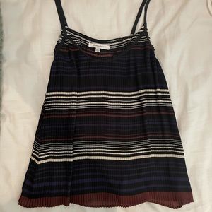 Multi striped pleated blouse